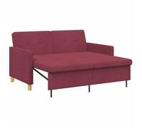 Sofá Cama Desplegable Rojo Vino Tela Vidaxl