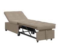 Sofá Cama Desplegable Taupé 194 X 67 X 82 Cm Microfibra Vidaxl