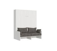 Sofá Cama Doble Kentaro Vertical Plegable Blanco Ceniza