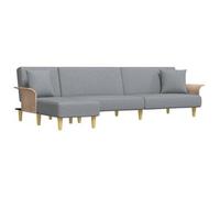 Sofá Cama En Forma De L Tela Gris Claro 279x140x70 Cm Vidaxl