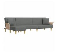 Sofá Cama En Forma De L Tela Gris Oscuro 279x140x70 Cm Vidaxl