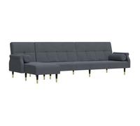 Sofá Cama En Forma De L Terciopelo Gris Oscuro 271x140x70 Cm Vidaxl