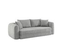 sweeek - Sofá cama en borreguito texturizado, 3 plazas , Sweeetch , 243x112x83 Gris claro