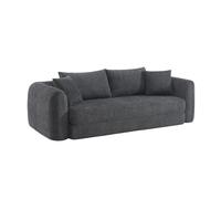 sweeek - Sofá cama en borreguito texturizado, 3 plazas , Sweeetch , 243x112x83 Gris oscuro