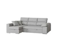 Miroytengo Sofá Cama Esquinero 3 Plazas Milano - Chaise Longue Izquierdo con Almacenaje, Asientos deslizantes, Gris 260x98x98 cm Gray -
