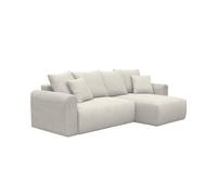 Sofá cama esquinero convertible de pana fina de 3 plazas Gray