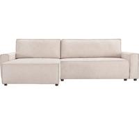 Sofá cama esquinero "montaigne" de tela texturizada - 4 plazas - beige