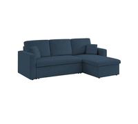 Sofá Cama De Pana, 3 Plazas, Azul