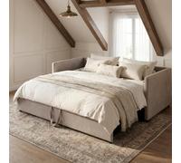 Sofá cama extensible 90/180 x 200 cm, cama tapizada con función de dormir, sofá cama plegable con somier, cama juvenil de 2 plazas, terciopelo, sin colchón (gris)