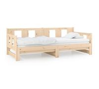 Sofá Cama Extraíble Madera Maciza De Pino 2x(90x190) Cm Vidaxl