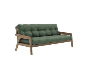 Sofá Cama Grab Color Marrón Algarrobo/verde Oliva 756
