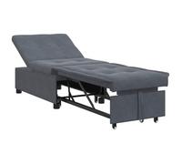 Sofá Cama Gris Oscuro 194 X 67 X 82 Cm Terciopelo Vidaxl