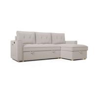 Sofá cama haven nalui gris chaise longue 3 plazas (213x129x81cm)