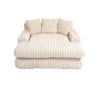 Sofá cama individual - 3 cojines suaves, cómodo, sala de estar, apartamento, oficina - beige