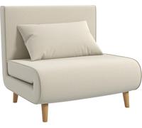 Sofá cama individual, sofá convertible con respaldo ajustable, estilo nórdico, imitación de lino, ideal para salones y habitaciones de invitados