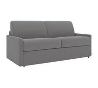 Sofá Cama Italiano 4 plazas de Tela CALIFE - Gris Claro - Cama 160 cm - Colchón 22 cm