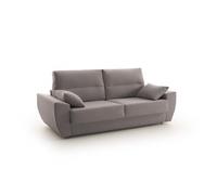 Sofá cama italiano mónaco 3 plazas 200x96cm tela antimanchas color gris