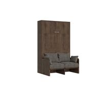 Sofá cama Kentaro de 140 cm retráctil vertical en nogal - Itamoby