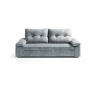 Sofá cama mixx con almohadas de respaldos 3 plazas gris