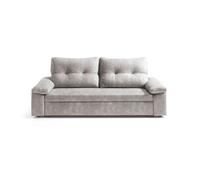 Sofá cama mixx con almohadas de respaldos 3 plazas visón