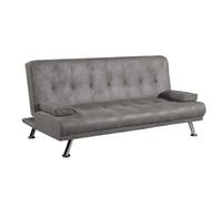 Sofa cama modelo Cesto tapizado en tela Nolia color cemento