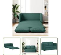 Sofá cama modelo "Living Store", color verde oscuro, dimensiones 112x174x55 cm, tapizado en tela
