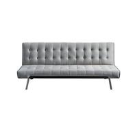 Sofá cama nahia 2 plazas clic clac terciopelo 168x69cm gris