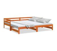 Sofá Cama Nido Sin Colchón Madera Maciza Marrón Cera 90x190 Cm Vidaxl