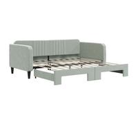 Sofá Cama Nido Tela Gris Claro 100x190 Cm Vidaxl