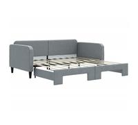 Sofá Cama Nido Tela Gris Claro 100x200 Cm Vidaxl