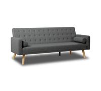 Sofá cama one dots nalui gris antracita 3 plazas acolchado