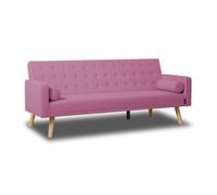 Sofá cama one dots nalui rosa 3 plazas acolchado