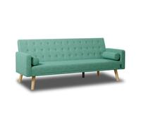 Sofá cama one dots nalui verde 3 plazas acolchado