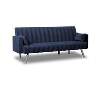 Sofá cama one lines nalui azul marino 3 plazas acolchado