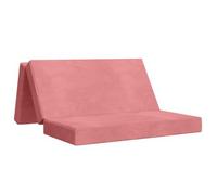 vidaXL Sofá cama plegable, 160 x 67 x 45 cm, color rosa