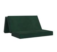 vidaXL Sofá cama plegable, 160 x 67 x 45 cm, color verde oscuro