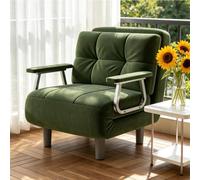 Sofá cama plegable 4 en 1, silla convertible individual con 5 posiciones de respaldo ajustables, diseño que ahorra espacio para salas de estar pequeñas, no necesita montaje, ideal para invitados
