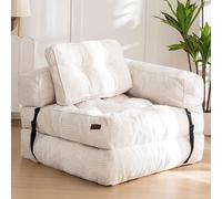Sofá cama plegable, sofá convertible en cama, sillón reclinable con cojín, 160x80 cm. Sofá cómodo para dormir, sofá tipo futón para dormitorio o sala de estar