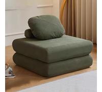 Sofá cama plegable, tumbona multifuncional con soporte para la espalda, silla de meditación de tela de pana para sala de estar o espacios pequeños, diseño compacto