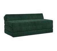 Sofá Cama Plegable Verde Oscuro 120 X 60 X 49 Cm Tela Vidaxl