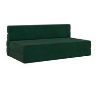 Sofá Cama Plegable Verde Oscuro 152 X 86,5 X 60 Cm Tela Vidaxl