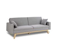 Sofá Cama Gris Claro 3 Plazas Nalui Reine