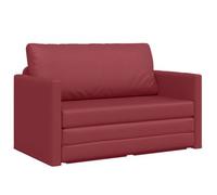 vidaXL Sofá cama Rojo vino 124x71x78 cm Cuero artificial, ajustable y convertible