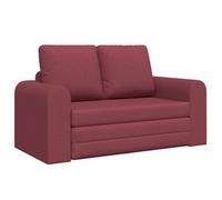 vidaXL Sofá cama 60 cm – Rectangular moderno, asiento versátil, compacto y durable – Tela rojo vino