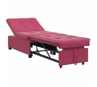 Sofá Cama Rojo Vino 194 X 67 X 82 Cm Terciopelo Vidaxl