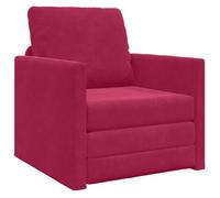Sofá Cama Rojo Vino 74 X 77 X 81 Cm Terciopelo Vidaxl