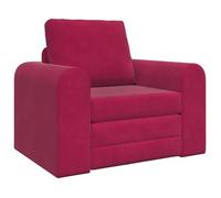 Sofá Cama Rojo Vino 98 X 71 X 83 Cm Terciopelo Vidaxl