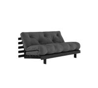 Sofá cama Roots 160x200 Negro Noche/734 Gris Oscuro