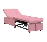 Sofá Cama Rosa 194 X 67 X 82 Cm Terciopelo Vidaxl