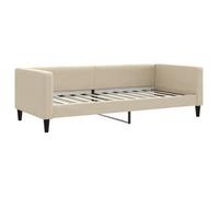 Sofá Cama Sin Colchón Tela Crema 90x200 Cm Vidaxl